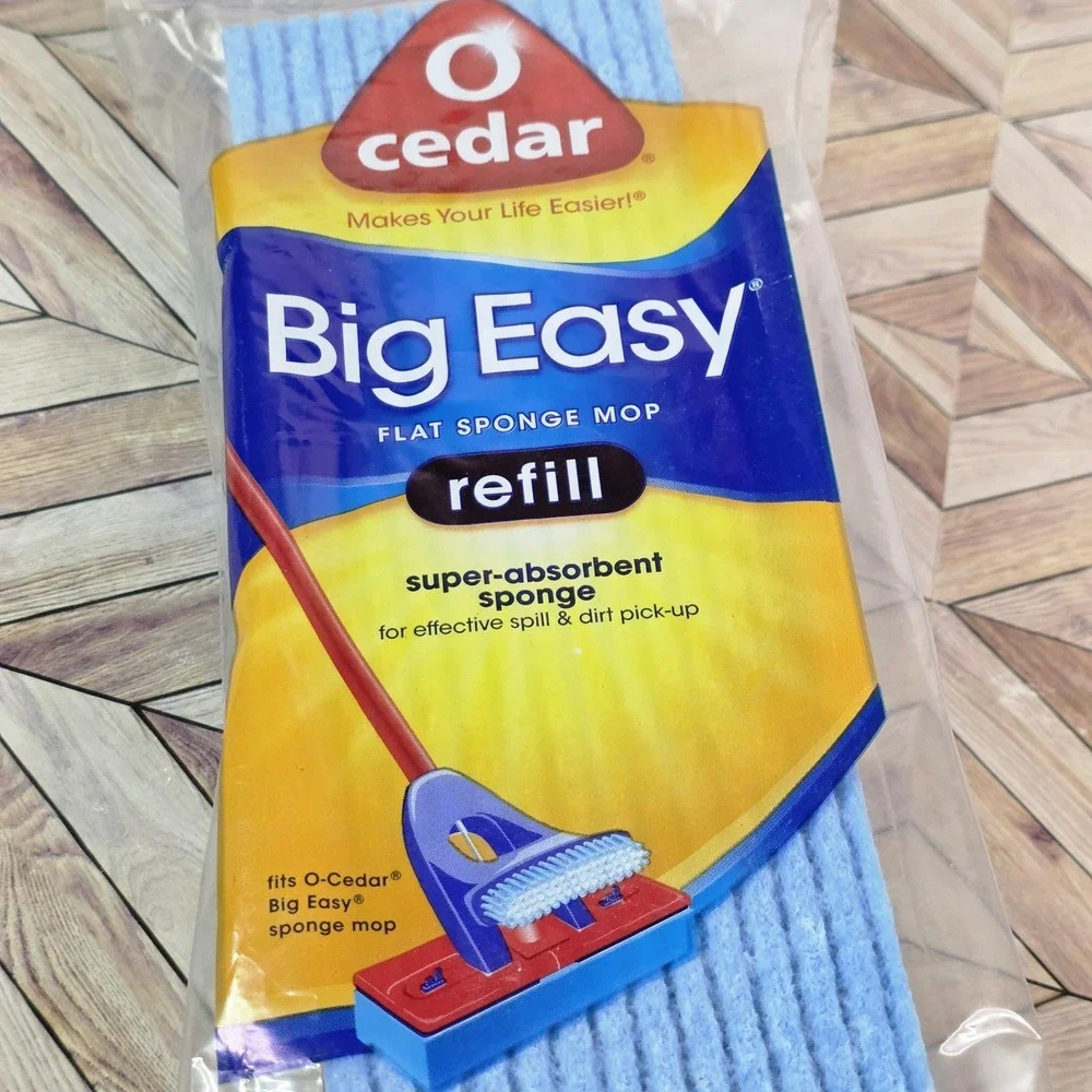 O-Cedar Big Easy Flat Sponge Mop Refill  Discontinued New Sealed